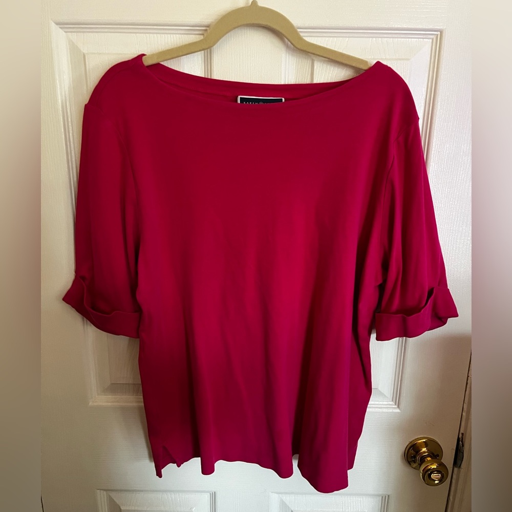 hot pink karen scott 3x shirt